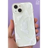 Fibaks Apple iPhone 15 Uyumlu Kılıf Tasarımlı Desenli Kamera Korumalı Şeffaf Kelebek Esnek Yumuşak Silikon Kapak - Desi Kelebek