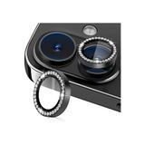 Fibaks Apple Iphone 16 & Iphone 16 Plus Kamera Koruma Parlak Renkli Taşlı Lens Koruyucu Temperli Cam Koruma