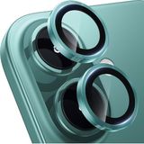 Fibaks Apple iPhone 16 Kamera Koruma Renkli Lens Koruyucu Temperli Cam Koruma - Açık Yeşil