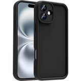 Fibaks Apple iPhone 16 Kılıf Kamera Korumalı Yumuşak Dokulu Darbe Emici Siyah Silikon Kapak