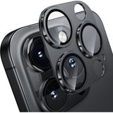 Fibaks Apple iPhone 16 Pro & Apple iPhone 16 Pro Max Uyumlu Çerçeveli Tam Koruma Kamera Lens Koruyucu - iPhone 16 Pro/Pro Max - Siyah