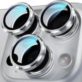 Fibaks Apple iPhone 16 Pro Max Kamera Koruma Renkli Lens Koruyucu Temperli Cam Koruma - Gümüş