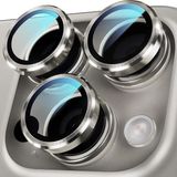 Fibaks Apple iPhone 16 Pro Max Kamera Koruma Renkli Lens Koruyucu Temperli Cam Koruma - Titanyum Gri
