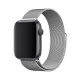 Fibaks Apple Watch 10/11 42mm 41/40/38 MM Uyumlu Series 9/8/7/6/5/4/3/SE Kordon Paslanmaz Hasır Örgü Metal