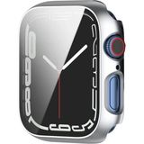 Fibaks Apple Watch 2 3 4 5 6 Se Nike 44MM Kılıf Kasa ve Ekran Koruyucu 360 Tam Koruma Kapak - Gümüş