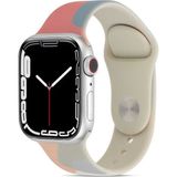 Fibaks Apple Watch Series 10/11 42MM 10/9/8/7/6/5/4/3/SE 41MM 40MM 38MM Renkli Kordon Kayış Bileklik Silikon - Greyfurt - 38-40-41mm