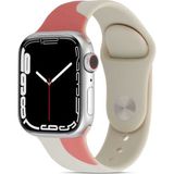Fibaks Apple Watch Series 10/11 42MM 10/9/8/7/6/5/4/3/SE 41MM 40MM 38MM Renkli Kordon Kayış Bileklik Silikon - Pembe - 38-40-41mm