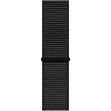 Fibaks Apple Watch Series 10/11 42MM 10/9/8/7/6/5/4/3/SE 41MM 40MM 38MM Uyumlu Kaliteli Kumaş Hasır Cırtlı Kordon Kayış Bileklik Hasır Kordon - 38-40-41mm - Siyah