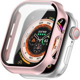 Fibaks Apple Watch Series 11/10 46MM Kılıf Kasa ve Ekran Koruyucu 360 Tam Koruma Kapak - Rose - Watch 11 / 10 46mm