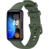 Fibaks Huawei Band 8 - 9 - 10 Uyumlu Renkli Tokalı Silikon Akıllı Saat Kordon Kayış Bileklik - HW Band 8 - Koyu Yeşil