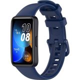 Fibaks Huawei Band 8 - 9 - 10 Uyumlu Renkli Tokalı Silikon Akıllı Saat Kordon Kayış Bileklik - HW Band 8 - Lacivert