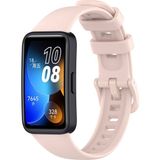 Fibaks Huawei Band 8 - 9 - 10 Uyumlu Renkli Tokalı Silikon Akıllı Saat Kordon Kayış Bileklik - HW Band 8 - Pudra
