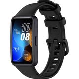 Fibaks Huawei Band 8 - 9 - 10 Uyumlu Renkli Tokalı Silikon Akıllı Saat Kordon Kayış Bileklik - HW Band 8 - Siyah