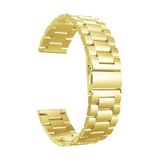 Fibaks Huawei Gt4 41MM Kordon Paslanmaz Çelik Stainless Steel Baklalı Ayarlanabilir Akıllı Saat Kordonu - GT4 18mm - Gold