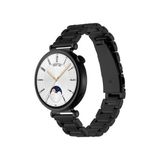 Fibaks Huawei Gt4 41MM Kordon Paslanmaz Çelik Stainless Steel Baklalı Ayarlanabilir Akıllı Saat Kordonu - GT4 18mm - Siyah