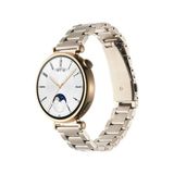 Fibaks Huawei Gt4 41MM Kordon Paslanmaz Çelik Stainless Steel Baklalı Ayarlanabilir Akıllı Saat Kordonu - GT4 18mm - Starlight