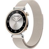 Fibaks Huawei Gt4 41MM Uyumlu Metal Hasır Örgü Mıknatıslı Milano Loop Kordon - GT4 18mm - Starlight