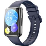 Fibaks Huawei Watch Fit 2 Kordon Kayış Bleklik Esnek Yumuşak Premium Spor Silikon Lacivert