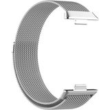 Fibaks Huawei Watch Fit 3 - Fit 4 - Fit 4 Pro Uyumlu Saat Kordonu Metal Örgü Hasır Kordon Bileklik - HW Fit 3 - Gümüş