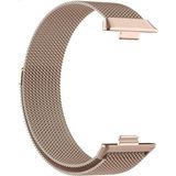 Fibaks Huawei Watch Fit 3 Uyumlu Saat Kordonu Metal Örgü Hasır Kordon Bileklik - HW Fit 3 - Rose