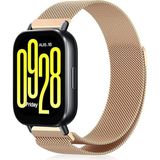 Fibaks Huawei Watch Gt3 Se 22MM Uyumlu Metal Hasır Örgü Mıknatıslı Milano Loop Kordon - Rose