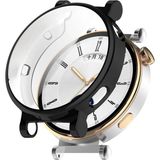 Fibaks Huawei Watch Gt4 41MM Uyumlu Kasa ve Ekran Koruyucu 360 Tam Koruma Silikon Kılıf - Siyah