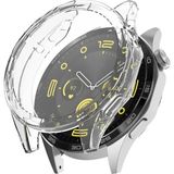 Fibaks Huawei Watch Gt4 46MM Uyumlu Kasa ve Ekran Koruyucu 360 Tam Koruma Silikon Kılıf - Şeffaf