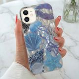 Fibaks iPhone 11 Kılıf Hologramlı Mavi Deniz Kabuğu Desenli Silikon Darbe Emici Özellikler - IMD Deniz Kabuğu