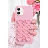 Fibaks iPhone 11 Kılıf Kendinden Vakumlu Kalp Desenli Soft Silikon Telefon Kılıfı – Güçlü Tutuş & Estetik Tasarım Rose
