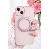Fibaks iPhone 13/14/15 Kılıf 360° Metal Standlı Magsafe Uyumlu Mat Darbe Korumalı Telefon Kılıfı Rose