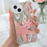 Fibaks iPhone 13/14/15 Kılıf Hologramlı Pembe Deniz Yıldızı Desenli Silikon Darbe Emici Özellikli