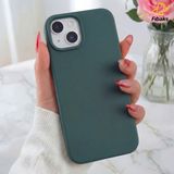 Fibaks iPhone 13/14/15 Kılıf İçi Kadife Lansman Renkli Yumuşak Silikon Kapak - Koyu Yeşil