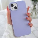 Fibaks iPhone 13/14/15 Kılıf İçi Kadife Lansman Renkli Yumuşak Silikon Kapak - Lila