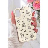 Fibaks iPhone 17 Kılıf 3D Uyuyan Kedi Figürlü Happy Cat Desenli Darbe Emici Esnek Silikon