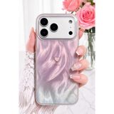 Fibaks iPhone 17 Pro Max Kılıf Hologramlı Pembe Işıltı Minik Kalp Dalga Desenli Şeffaf Silikon | Içten Baskılı, Kamera Korumalı, Airbag Köşeli, Darbe Emici Premium Kapak Telefon Kılıfı