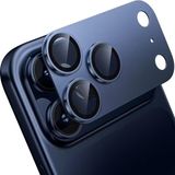 Fibaks iPhone 17 Pro Max Premium Ar+ Af+ Pürüzsüz Çerçeveli Tam Koruma Turuncu Kamera Lens Koruyucu - Lacivert