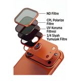 Fibaks iPhone 17 Pro Max Profesyonel Kamera Filtre Seti Güneşe Karşı Net Çekim Mıknatıslı UV CPL ND