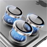 Fibaks iPhone 17 Pro/17 Pro Max AR+ AF+ Premium Aparatlı Kamera Koruma Gümüş Lens Koruyucu Temperli Cam