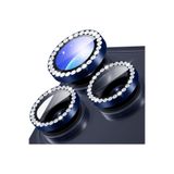 Fibaks iPhone 17 Pro/17 Pro Max Uyumlu Parlak Taşlı Kamera Koruma Renkli Lens Koruyucu Temperli Cam