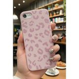 Fibaks iPhone 7/8/se Kılıf Pembe Leopar Desenli Ince Yumuşak Silikon - iPhone SE