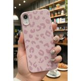 Fibaks iPhone Xr Kılıf Pembe Leopar Desenli Ince Yumuşak Silikon