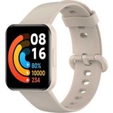 Fibaks Mi Watch Lite Kordon Akıllı Saat Bileklik Kordonu Silikon Kayış - Krem