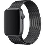 Fibaks Nike 1 2 3 4 5 6 7 8 9 42 44 45 49MM Uyumlu Metal Hasır Örgü Mıknatıslı Kordon - 42-44-45-49mm - Siyah
