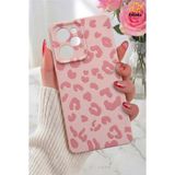 Fibaks Poco X5 Pro Kılıf Pembe Leopar Şık Tasarımlı Premium Ince Soft Silikon