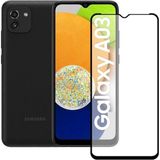 Fibaks Samsung Galaxy A12 Tam Ekran Koruyucu Kırılmaz Cam 9H Temperli Koruma Dayanıklı 5D - Siyah