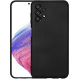 Fibaks Samsung Galaxy A13-A23 Kılıf Kadife Lansman Soft Yumuşak Liquid Silikon Kamera Korumalı Mara - Siyah