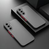 Fibaks Samsung Galaxy A16 Kılıf Mat Parmak Izi Yapmaz Kamera Korumalı Renkli Tuşlu Sert Silikon Kapak - Siyah