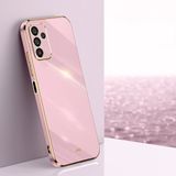 Fibaks Samsung Galaxy A34 Kılıf Parlak Kenarlı Altın Işlemeli Kamera Korumalı Bark Kapak - Mor
