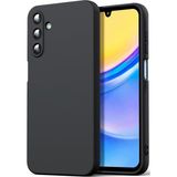 Fibaks Samsung Galaxy A35 Kılıf Kadife Lansman Soft Yumuşak Liquid Silikon Kamera Korumalı Kapak - Siyah