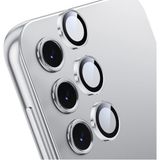 Fibaks Samsung Galaxy A54 Kamera Koruma Renkli Lens Koruyucu Temperli Cam Koruma - Gümüş
